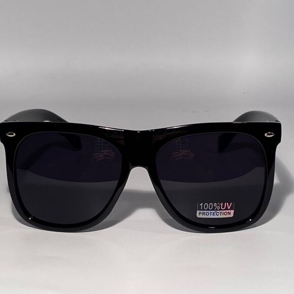0540 Black Square Oversize Dramatic Sunglasses 100% UV Protection NWT - Picture 2 of 8